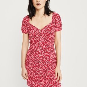 Abercrombie red floral dress (spring 2018)